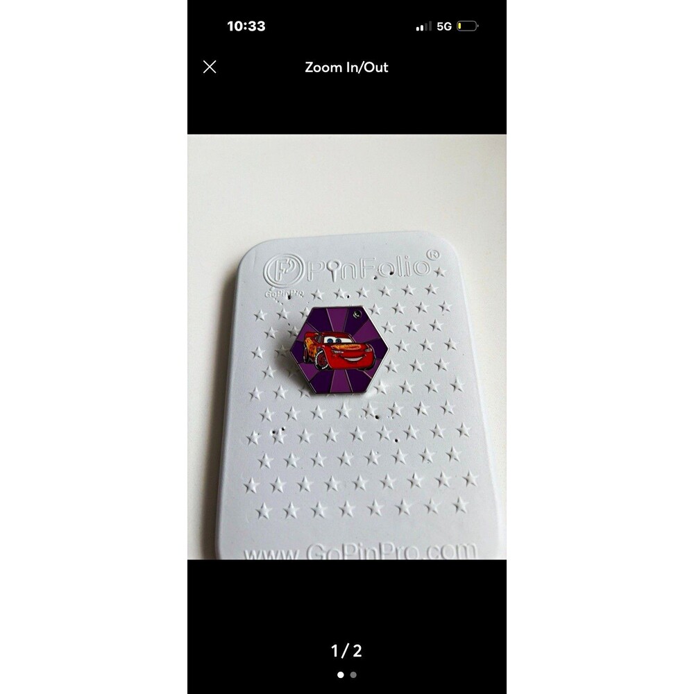 2026 Disney Pixar WDW Film Cars Lightning McQueen Hidden Mickey Hexagon Pin G6